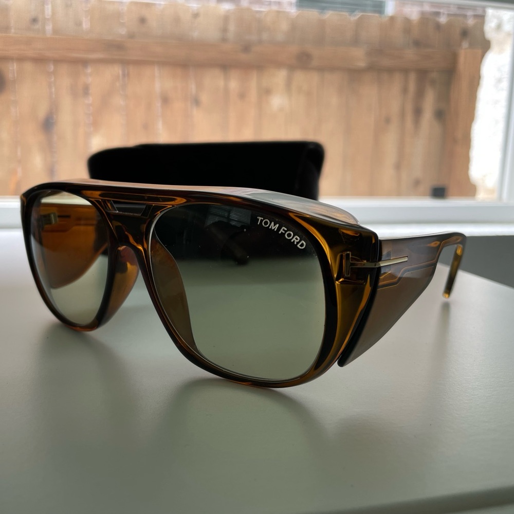 Tom Ford Fender 799 50E Havana Brown Lens Men's Sunglasses 59-16-145 W/Case